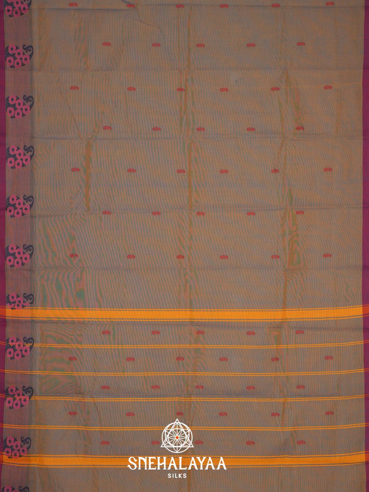 Taupe Brown Kanchi Cotton Saree