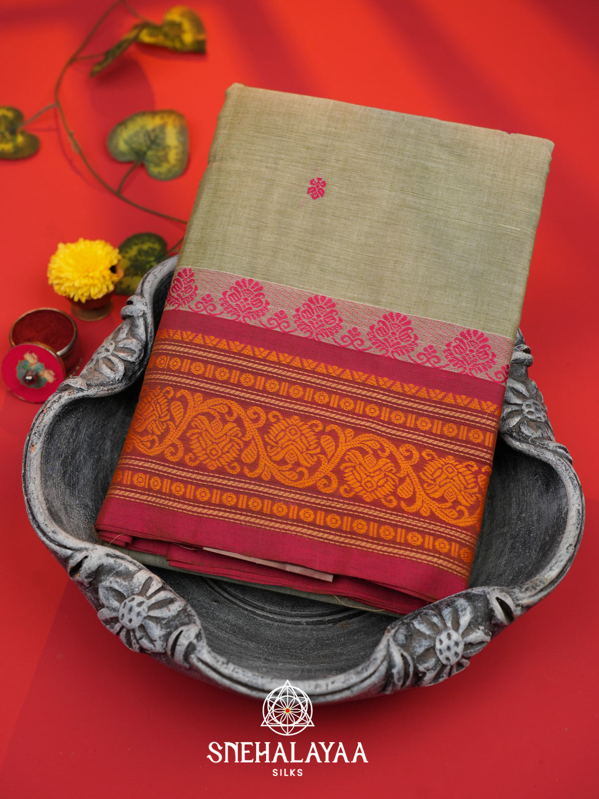 Offwhite Kanchi Cotton Saree