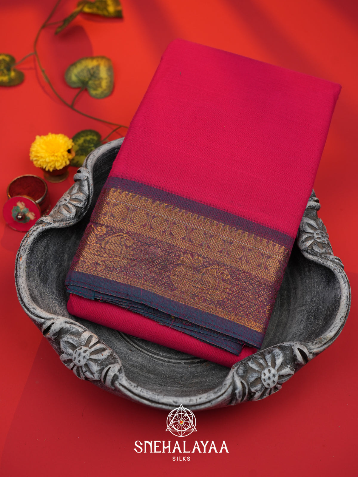 Meganta Chettinad Cotton Saree