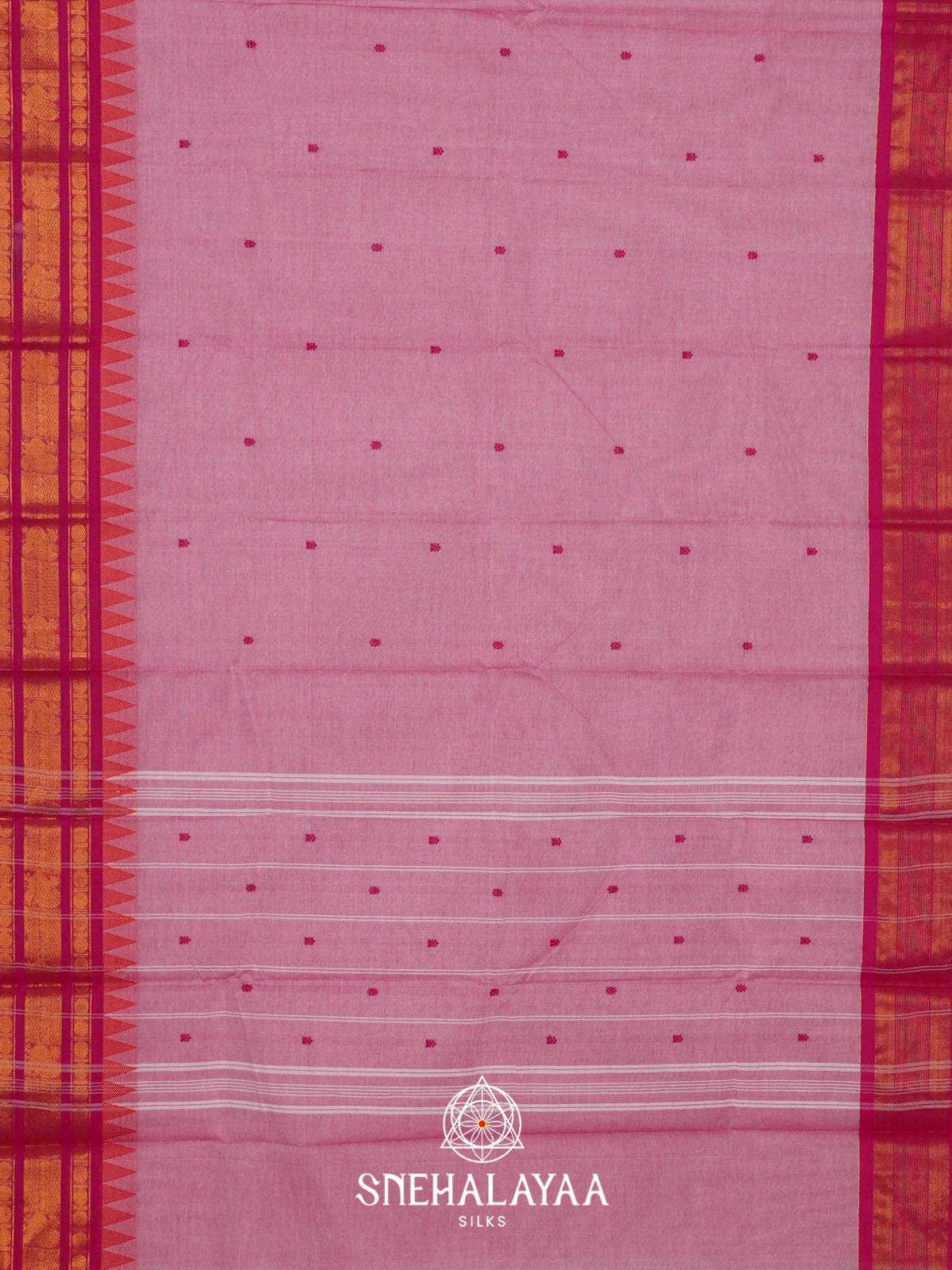 Baby Pink Chettinad Cotton Saree