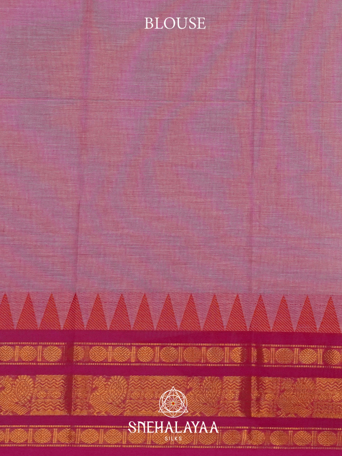 Baby Pink Chettinad Cotton Saree