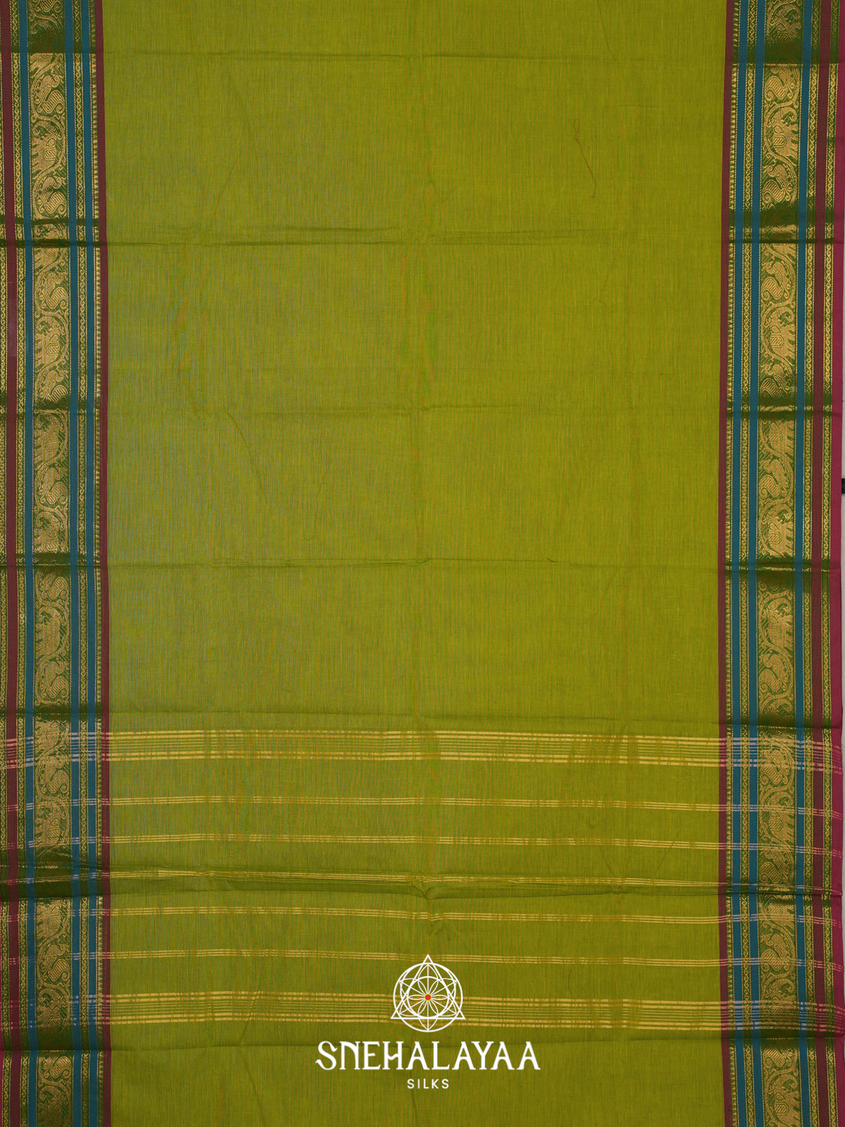 Mehendi Green Chettinad Cotton Saree