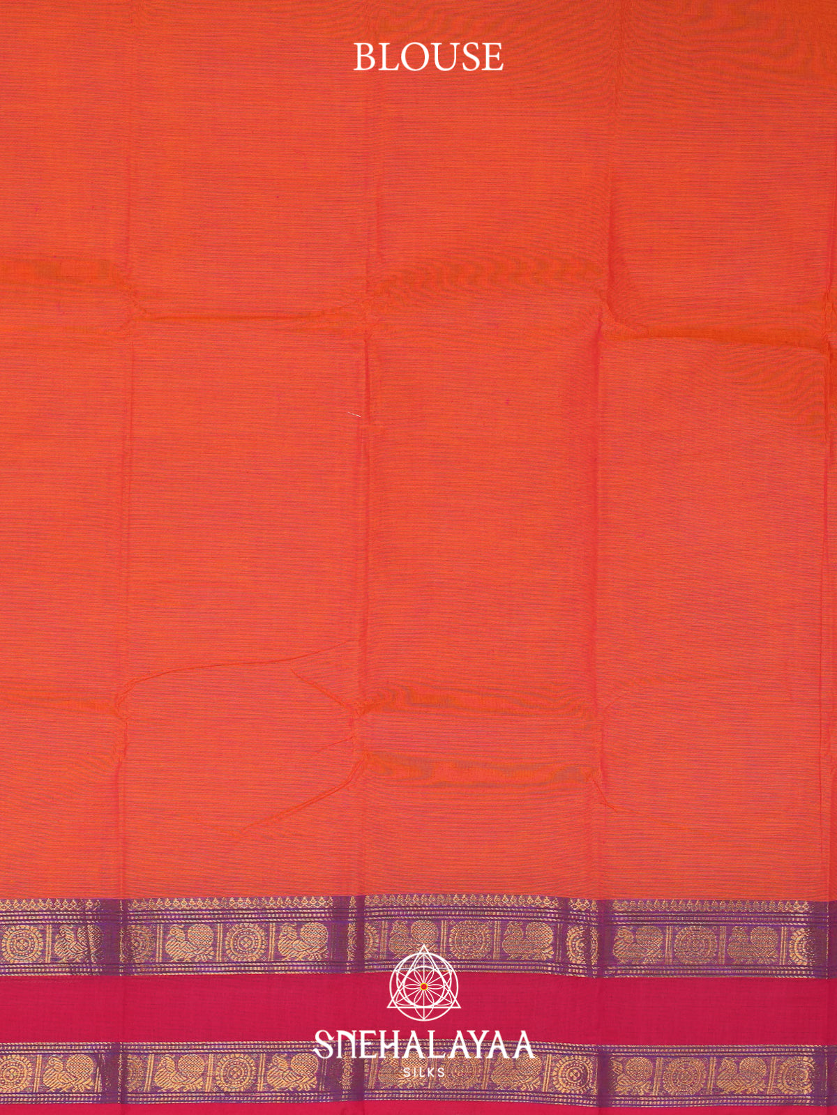 Orange Chettinad Cotton Saree