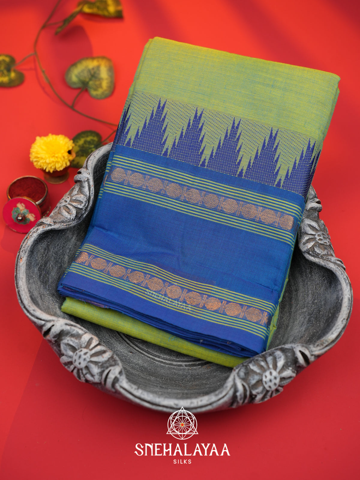 Green Chettinad Cotton Saree