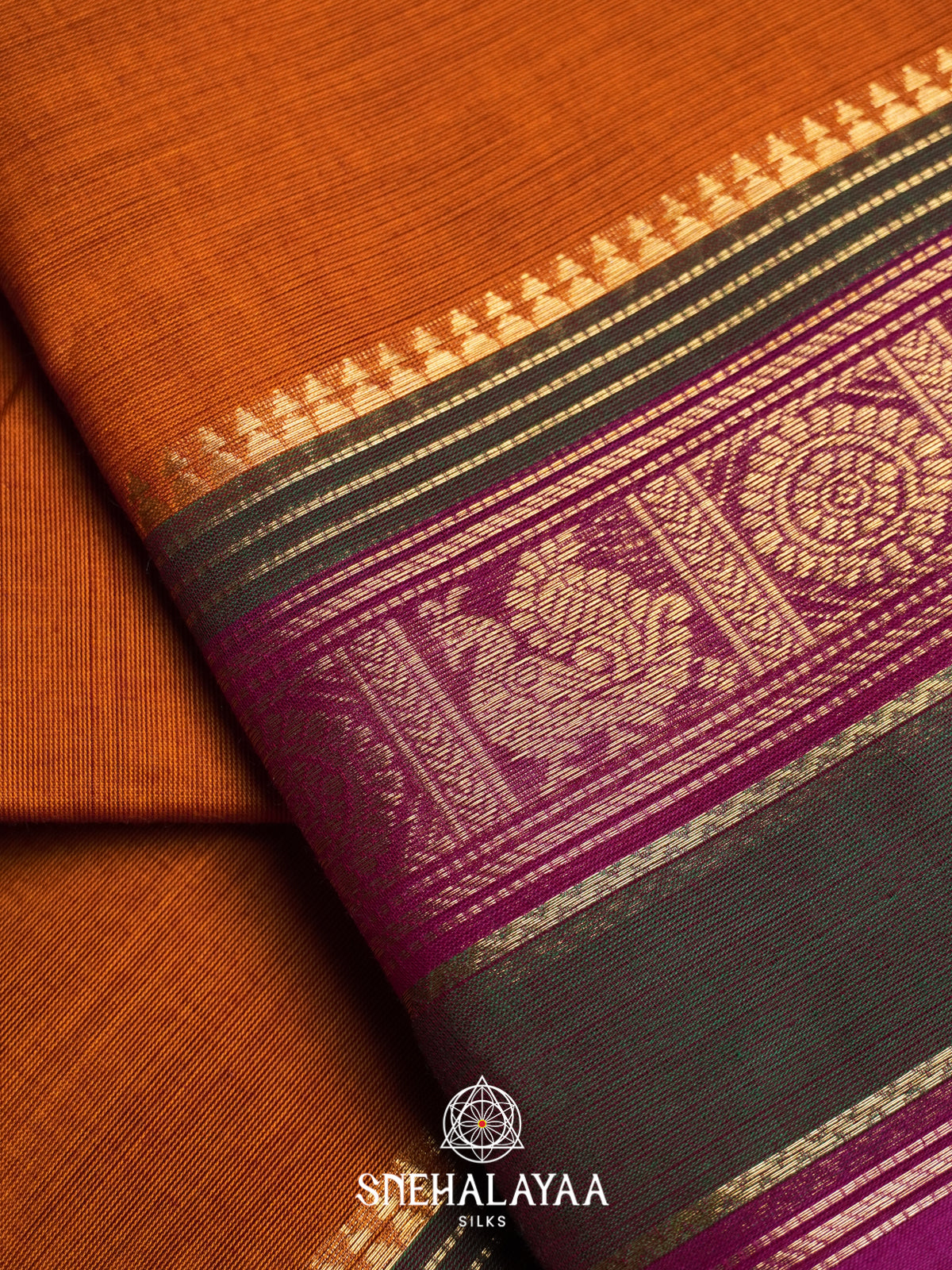 Brown Chettinad Cotton Saree