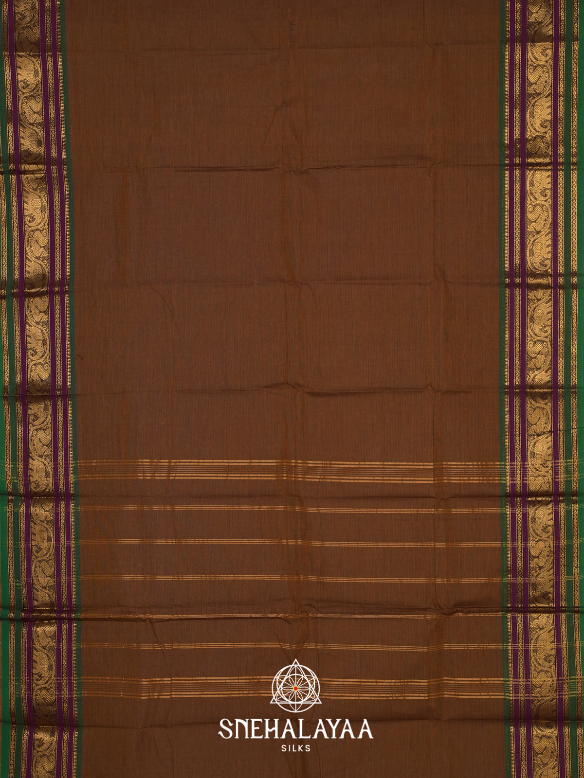 Brown Chettinad Cotton Saree
