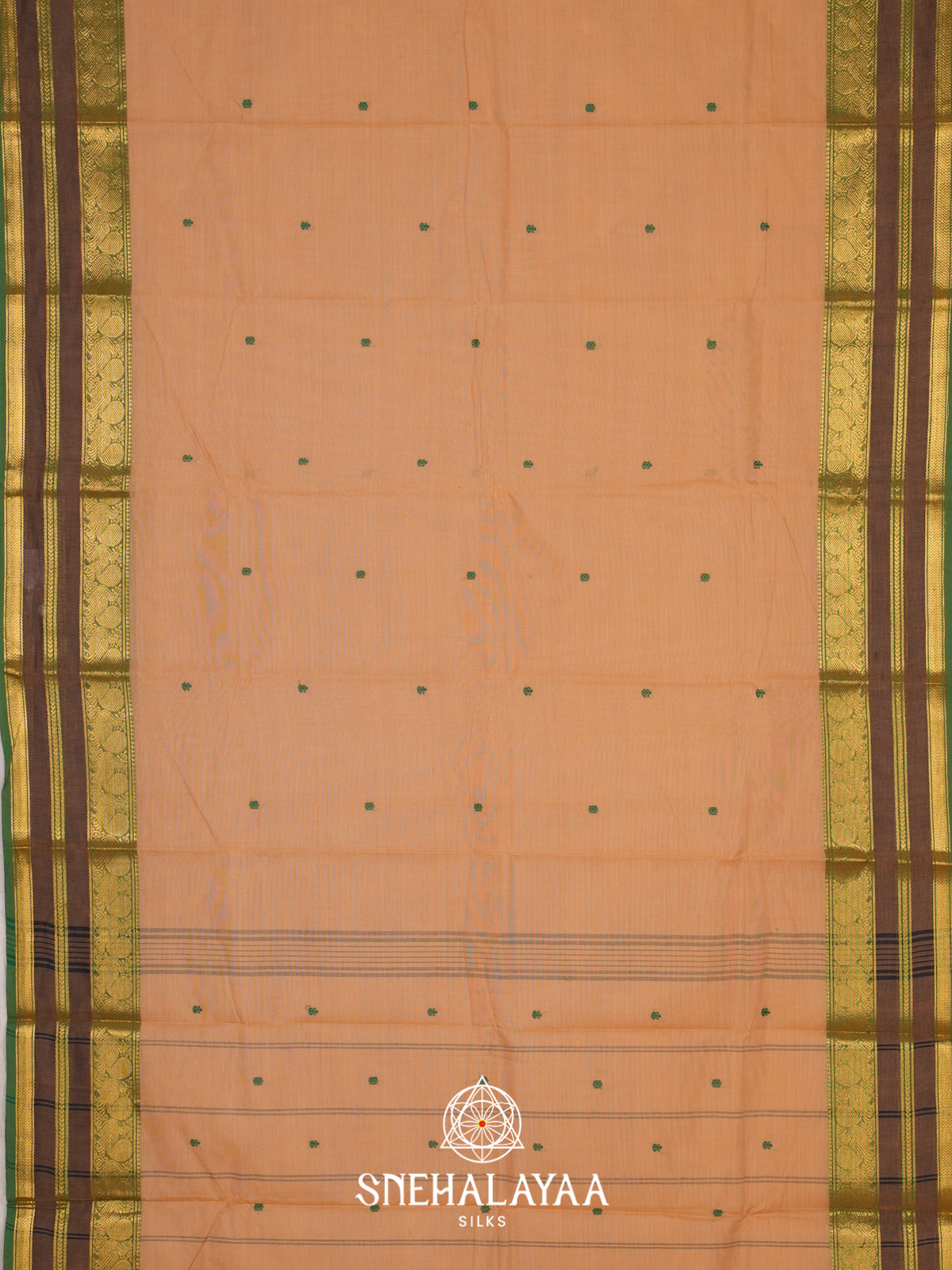 Beige Chettinad Cotton Saree