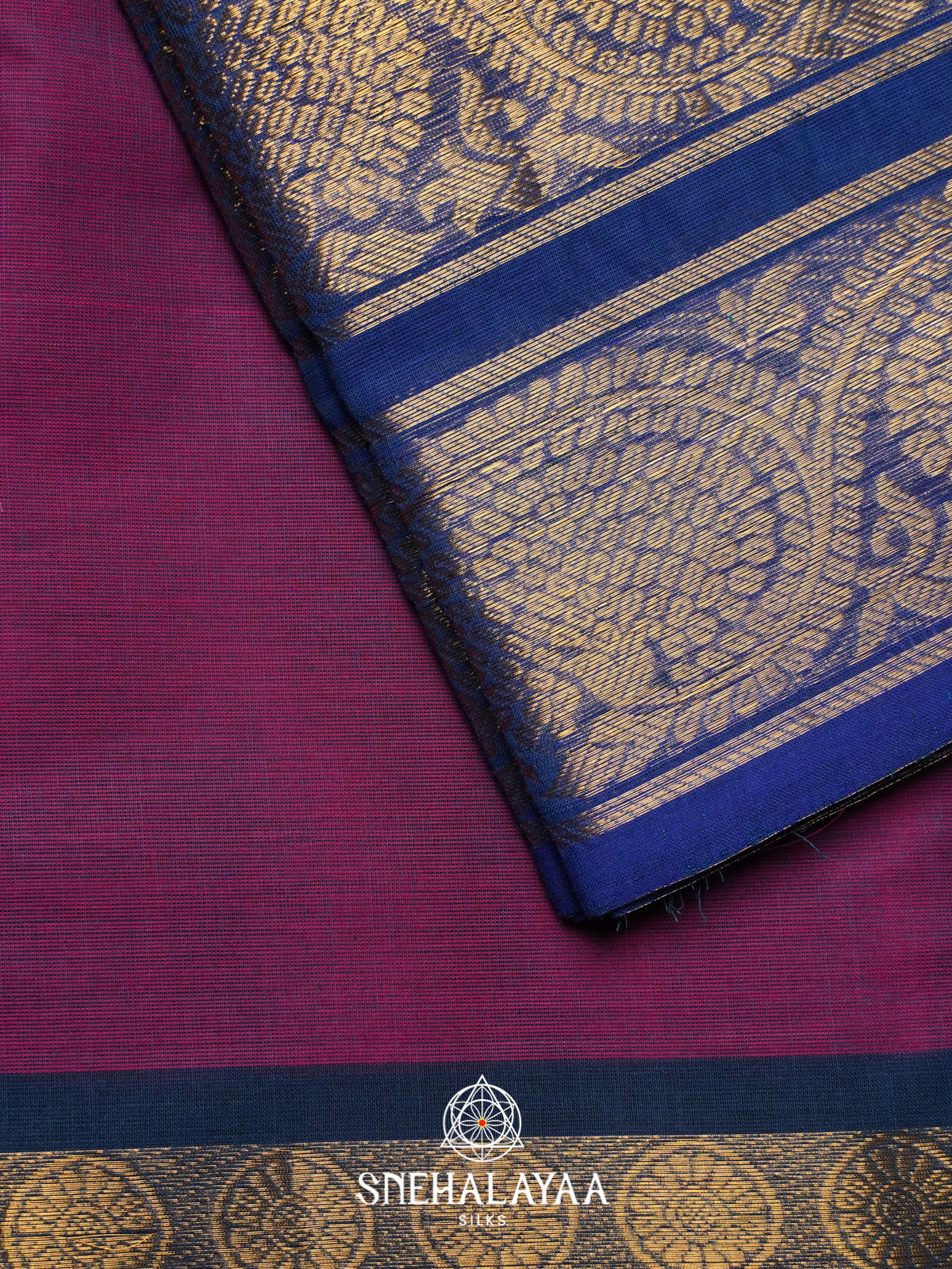 Burgandy Chettinad Cotton Saree
