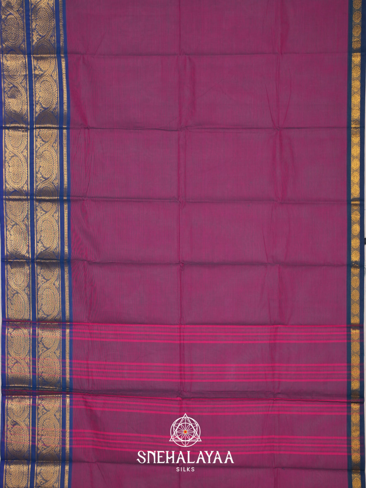 Burgandy Chettinad Cotton Saree