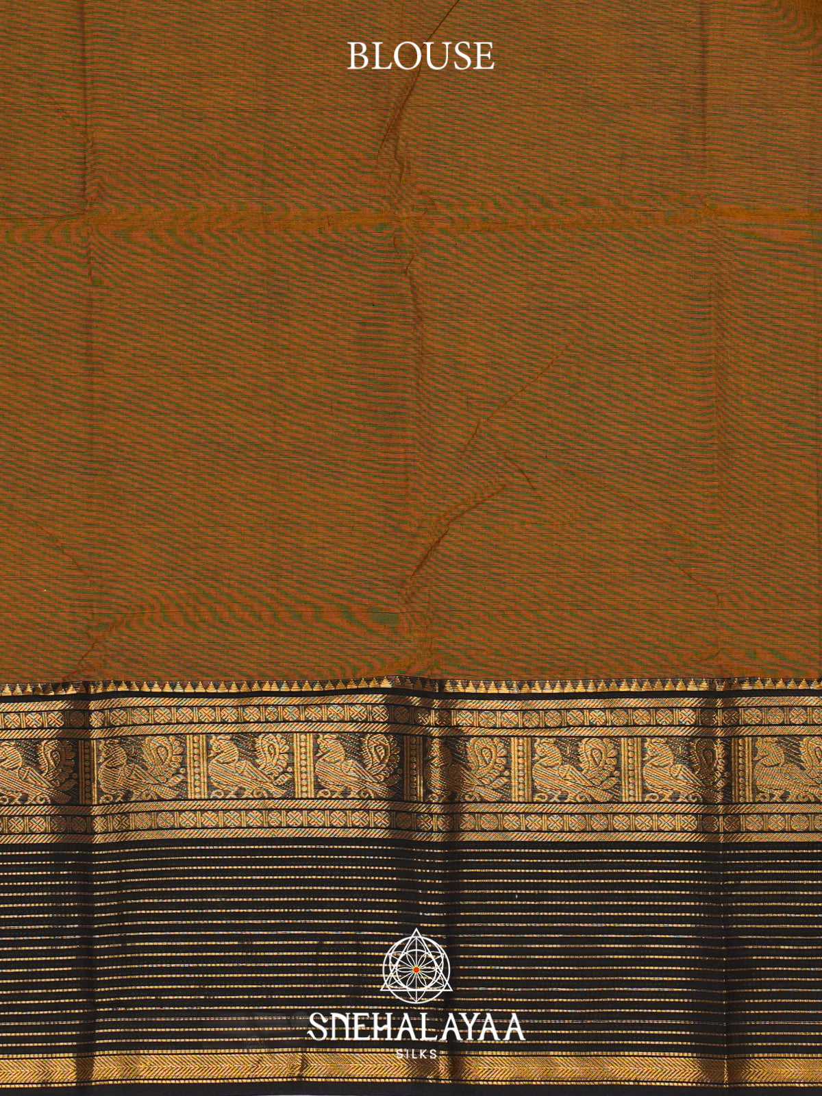 Brown Chettinad Cotton Saree