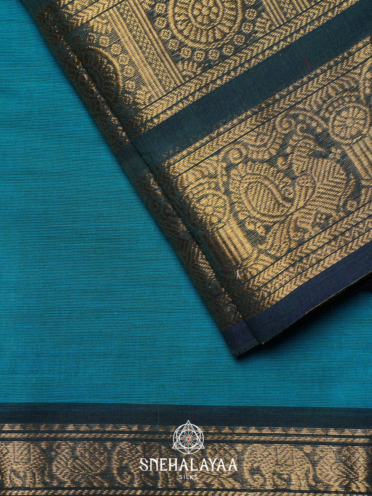 Blue Chettinad Cotton Saree
