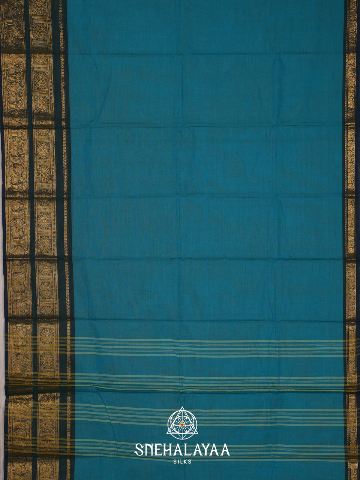 Blue Chettinad Cotton Saree