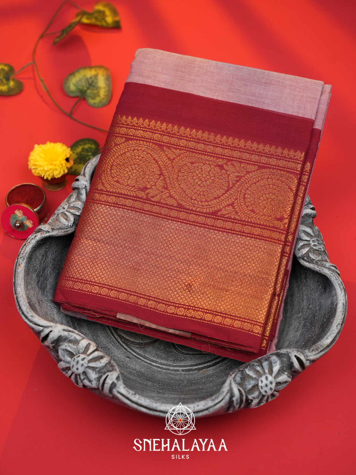 Lavender Chettinad Cotton Saree
