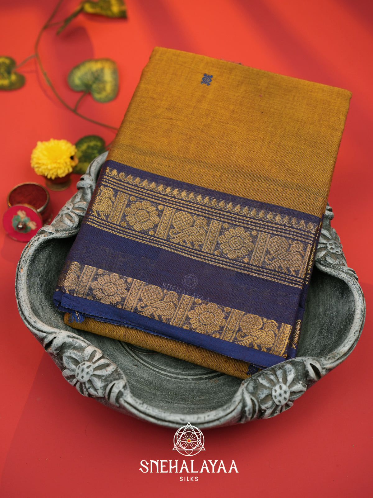 Brown Chettinad Cotton Saree