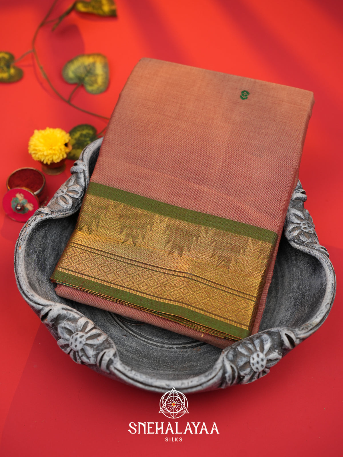 Onion Pink Chettinad Cotton Saree