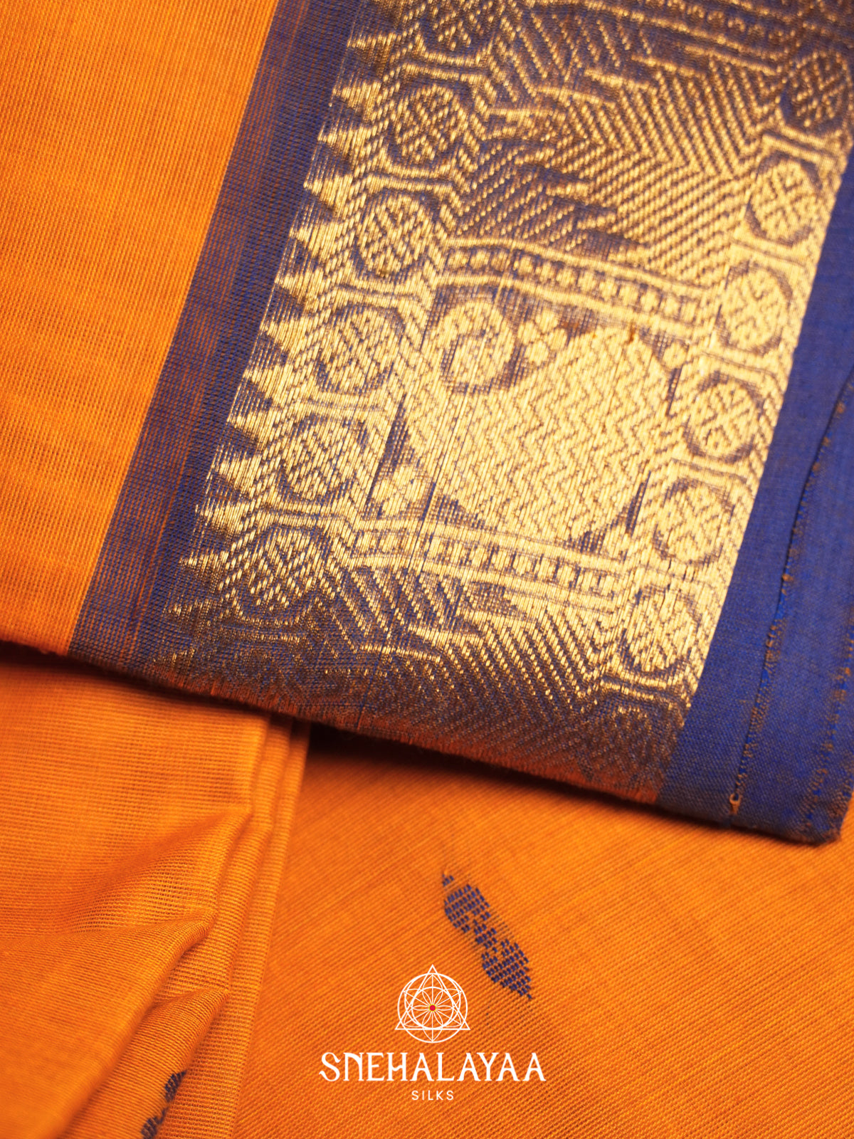 Mustard Yellow Chettinad Cotton Saree