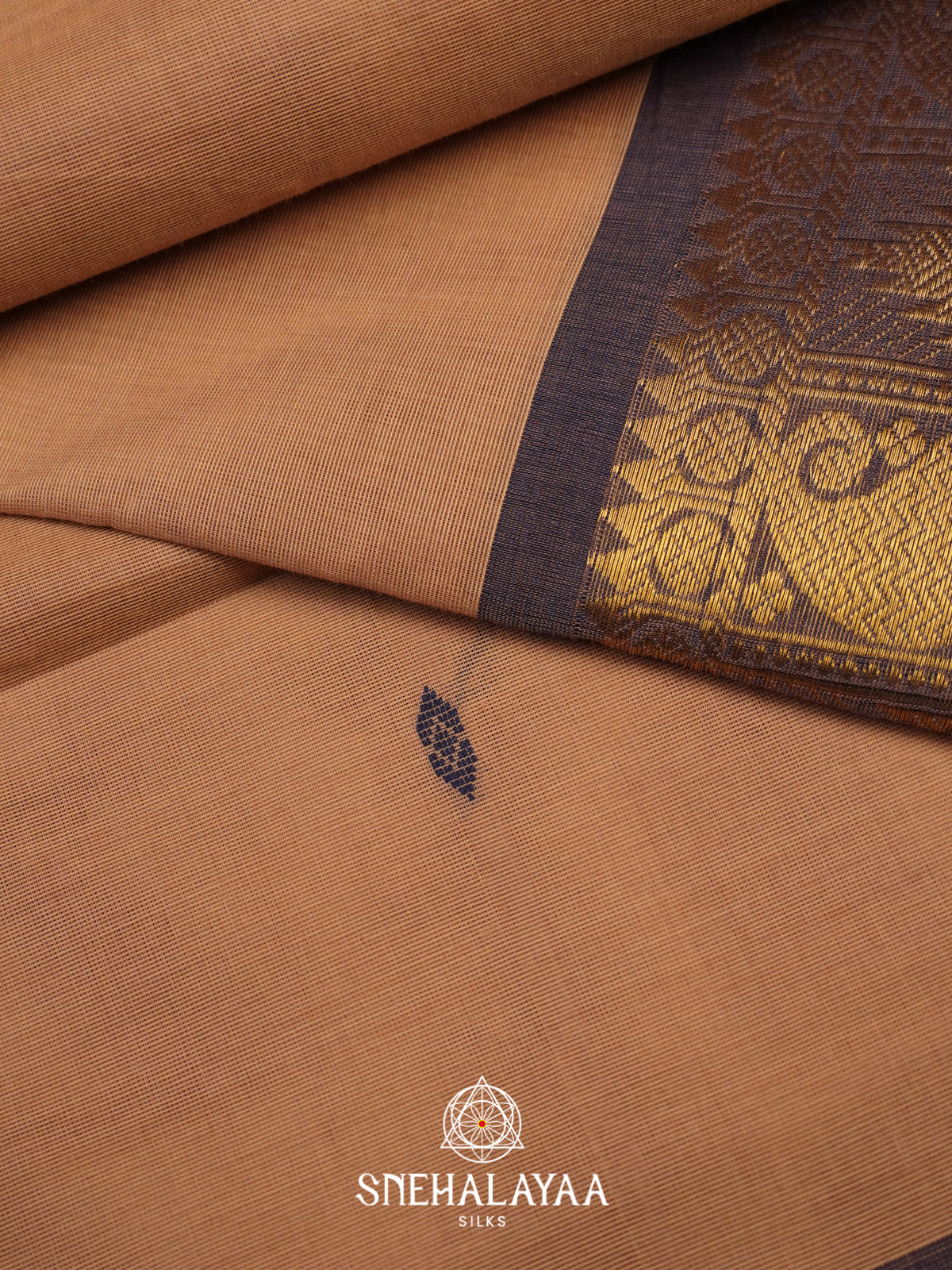Beige Handloom Cotton Saree