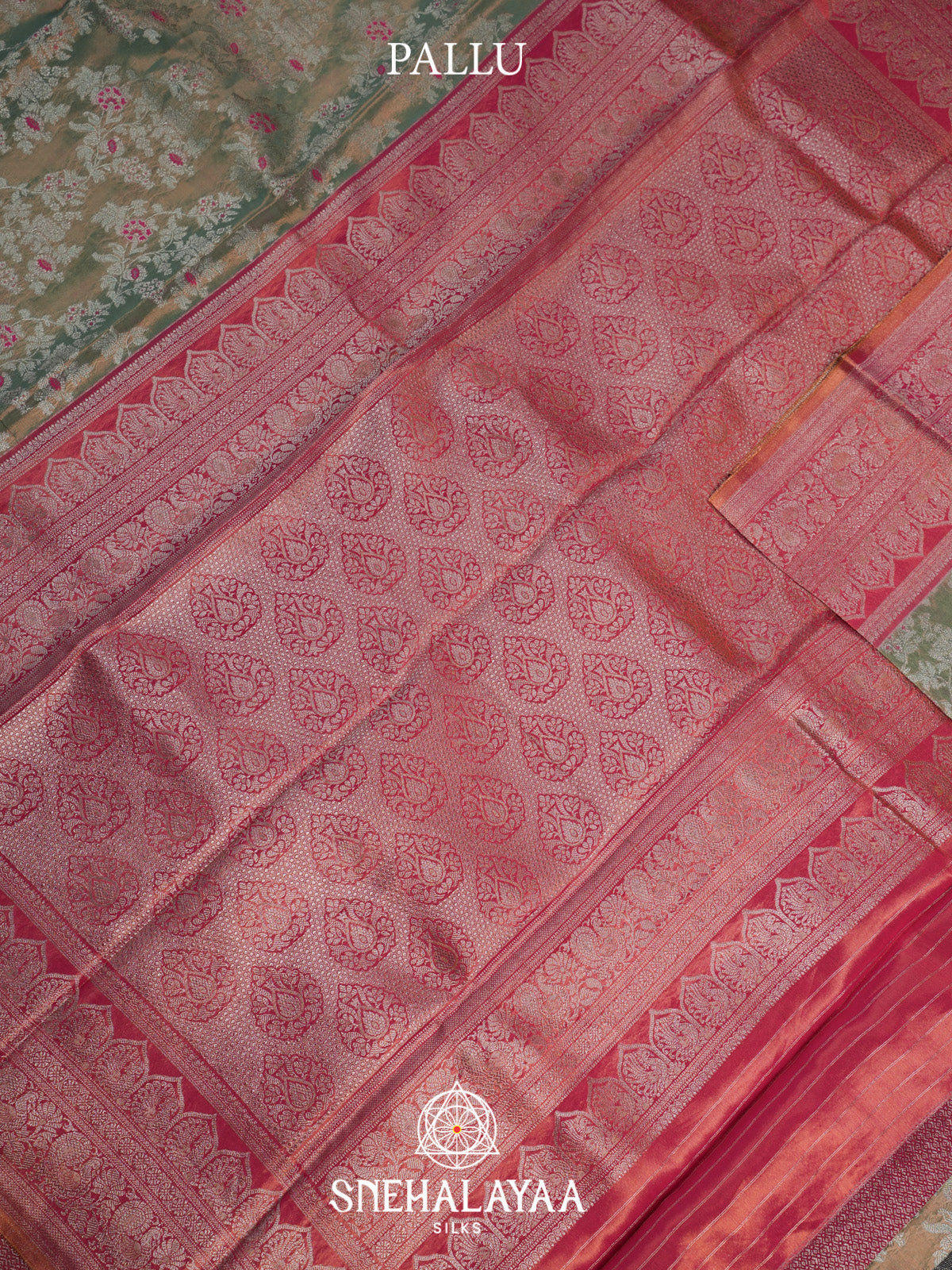 Sage Green Art Silk Saree
