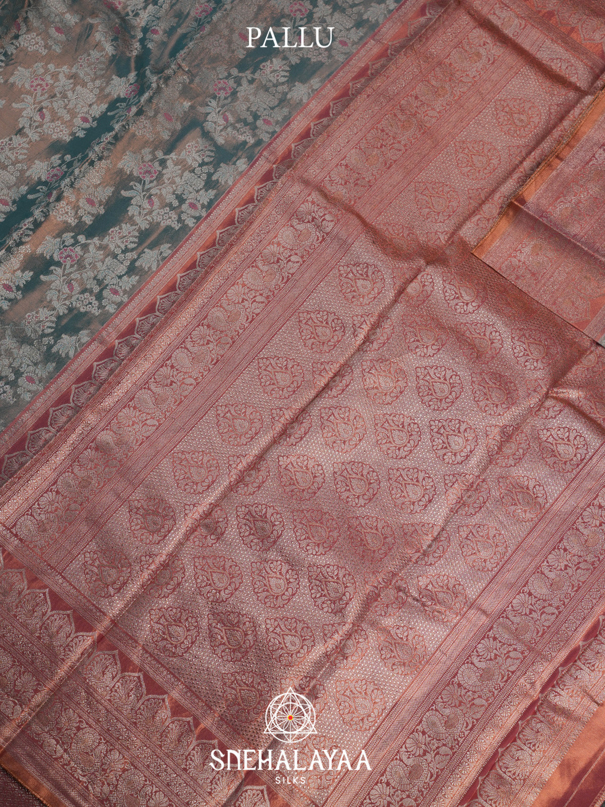 Slate Blue Art Silk Saree