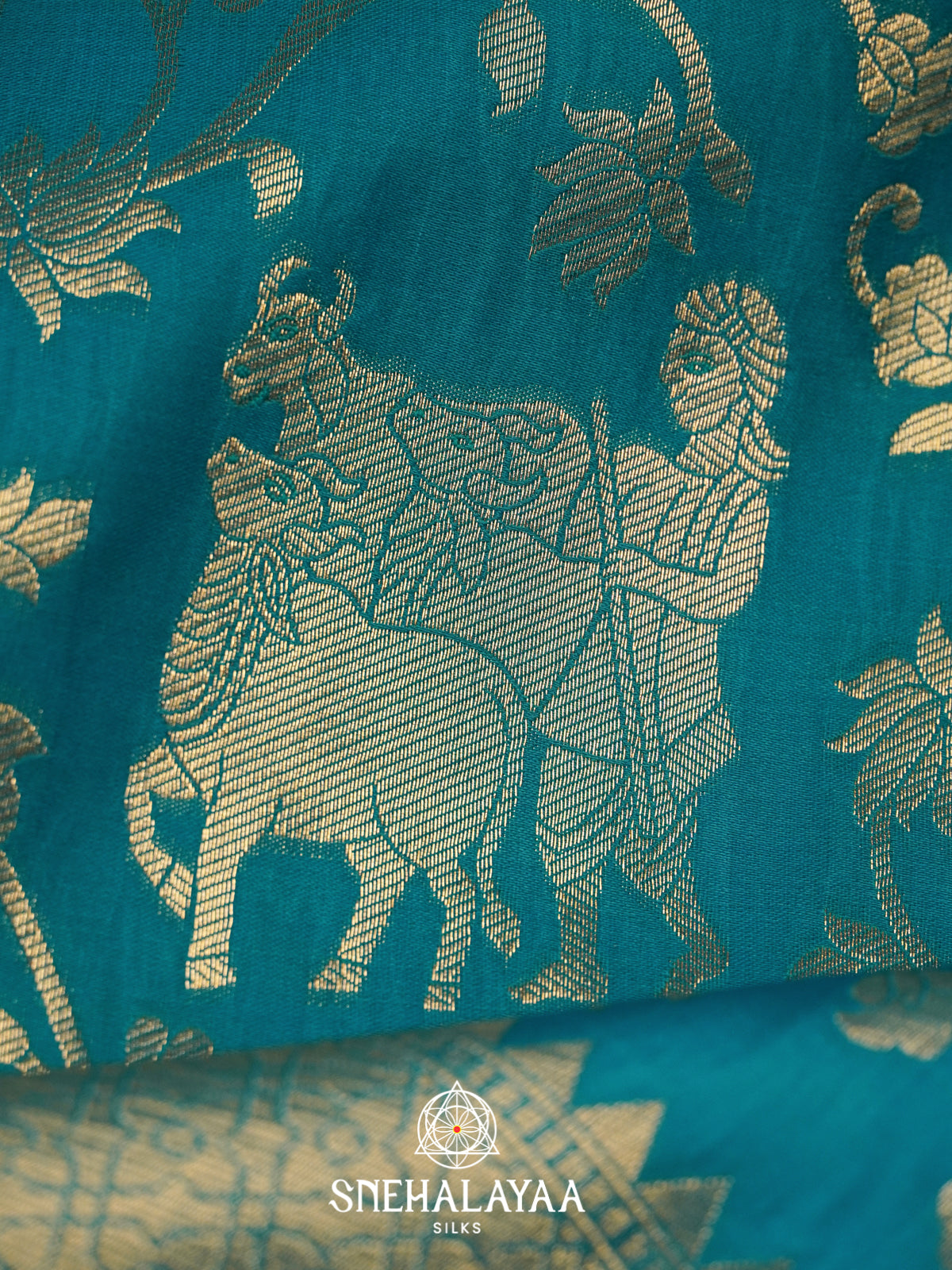 Teal  Banarasi Saree