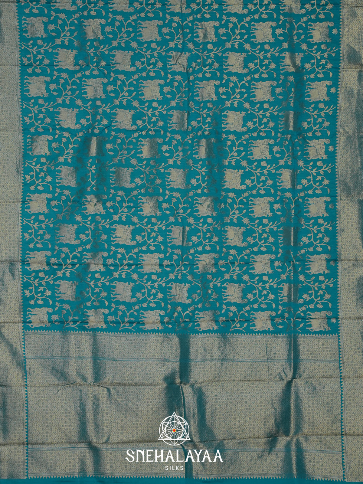 Teal  Banarasi Saree