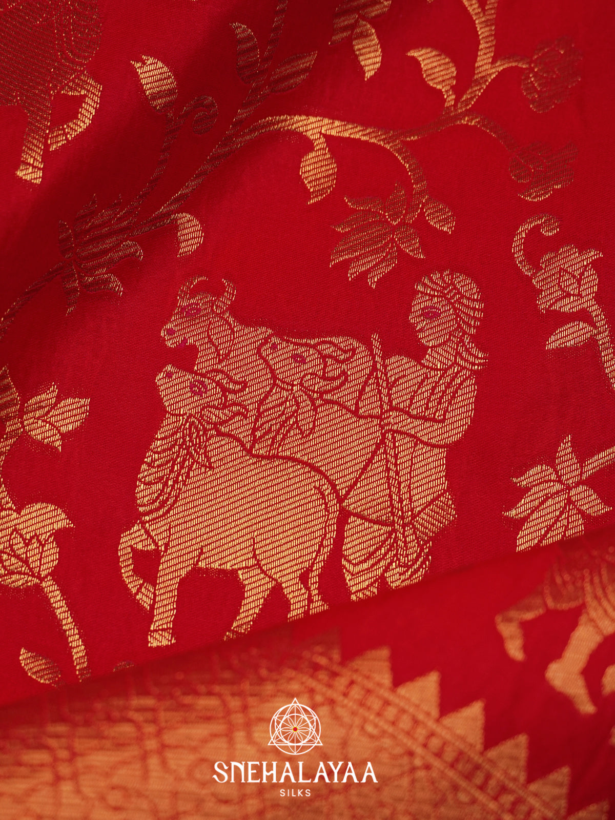 Red  Banarasi Saree