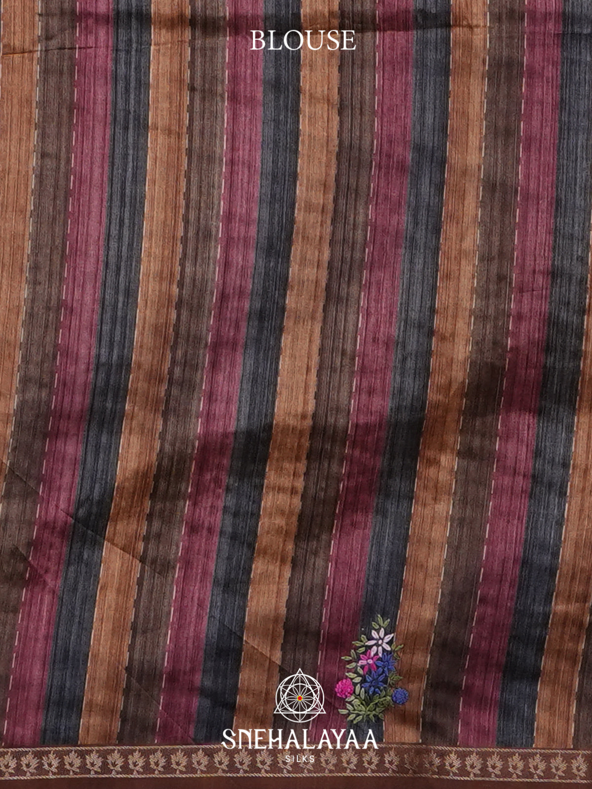 Brown Tussar Saree