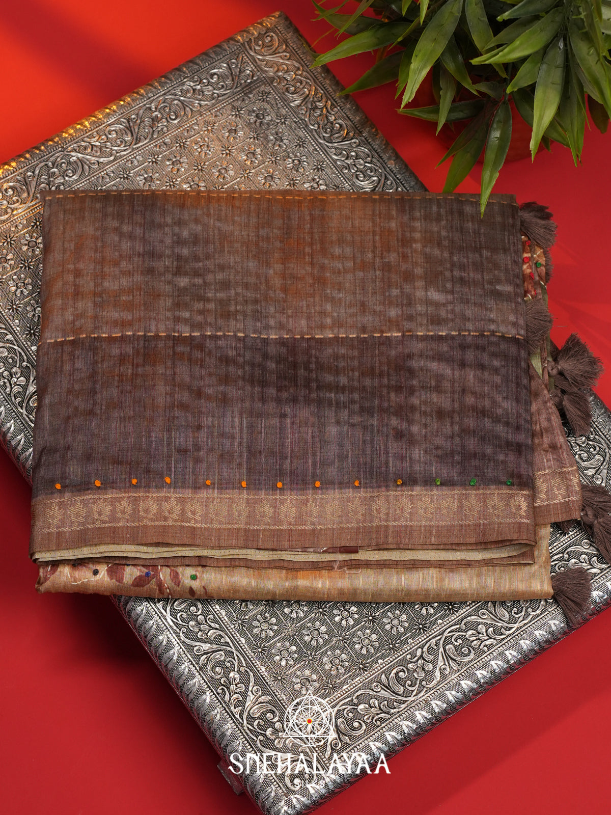 MultiColour  Tussar Saree