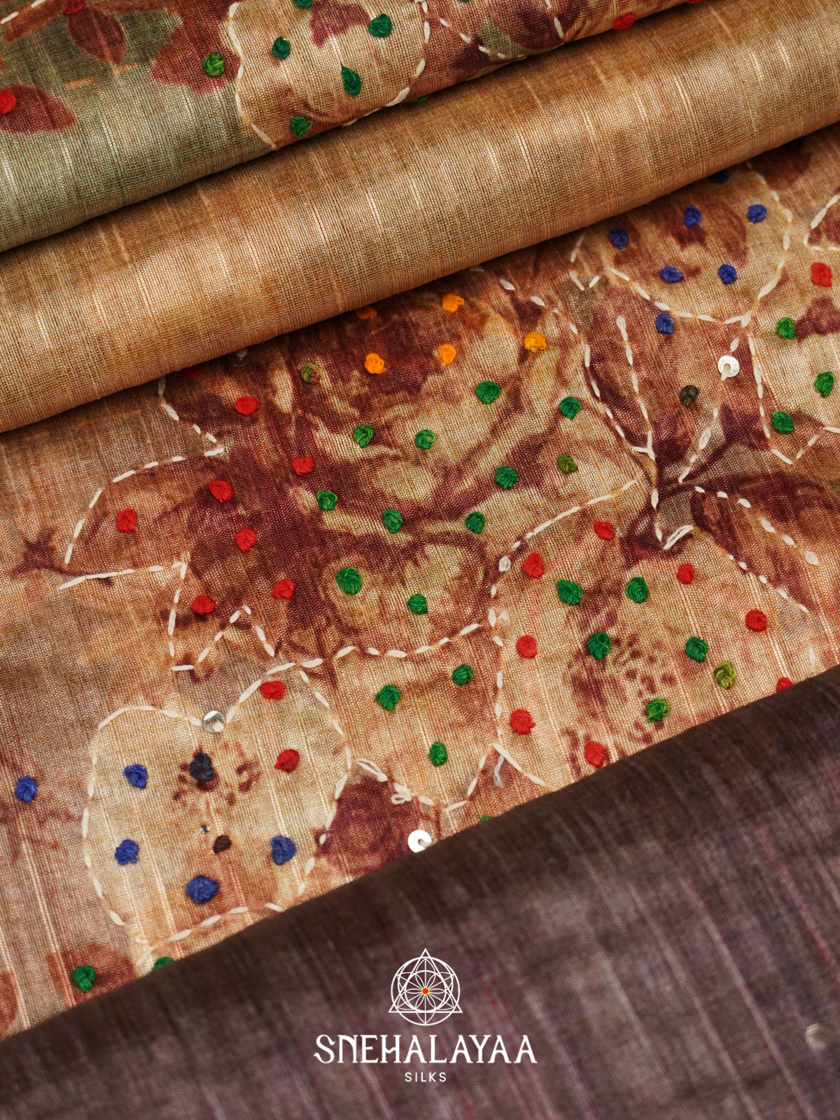 MultiColour  Tussar Saree