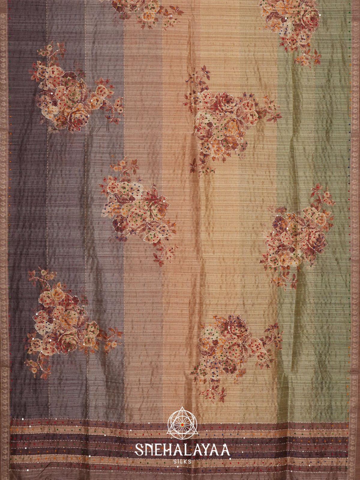 MultiColour  Tussar Saree