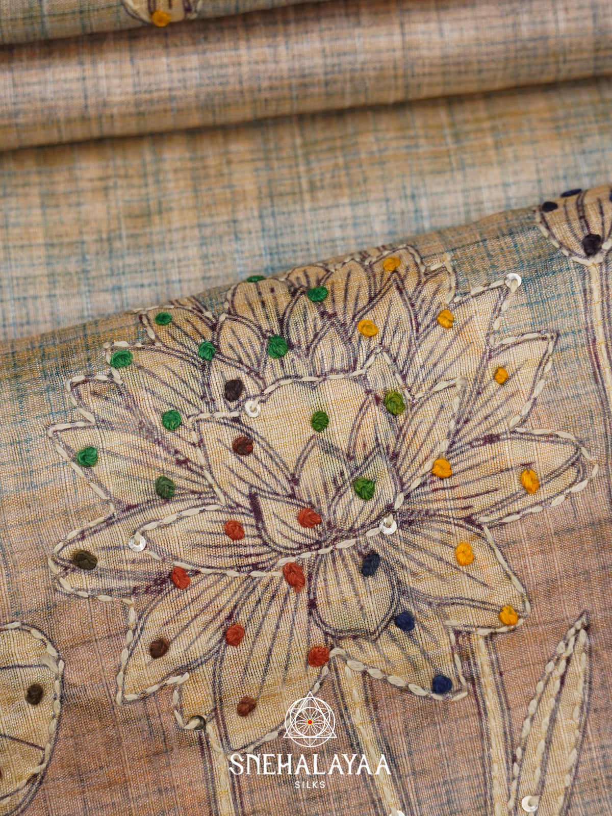 Grey  Tussar Saree