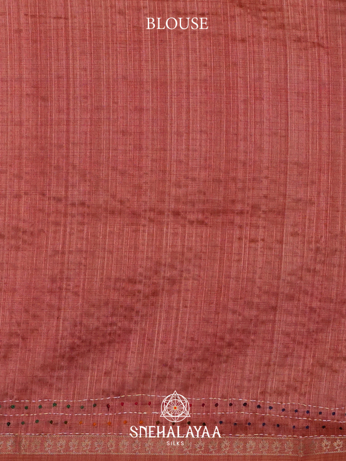 Peach  Tussar Saree