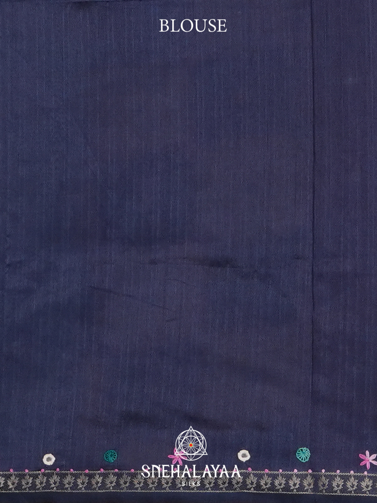 Beige with Blue Checked  Tussar Saree