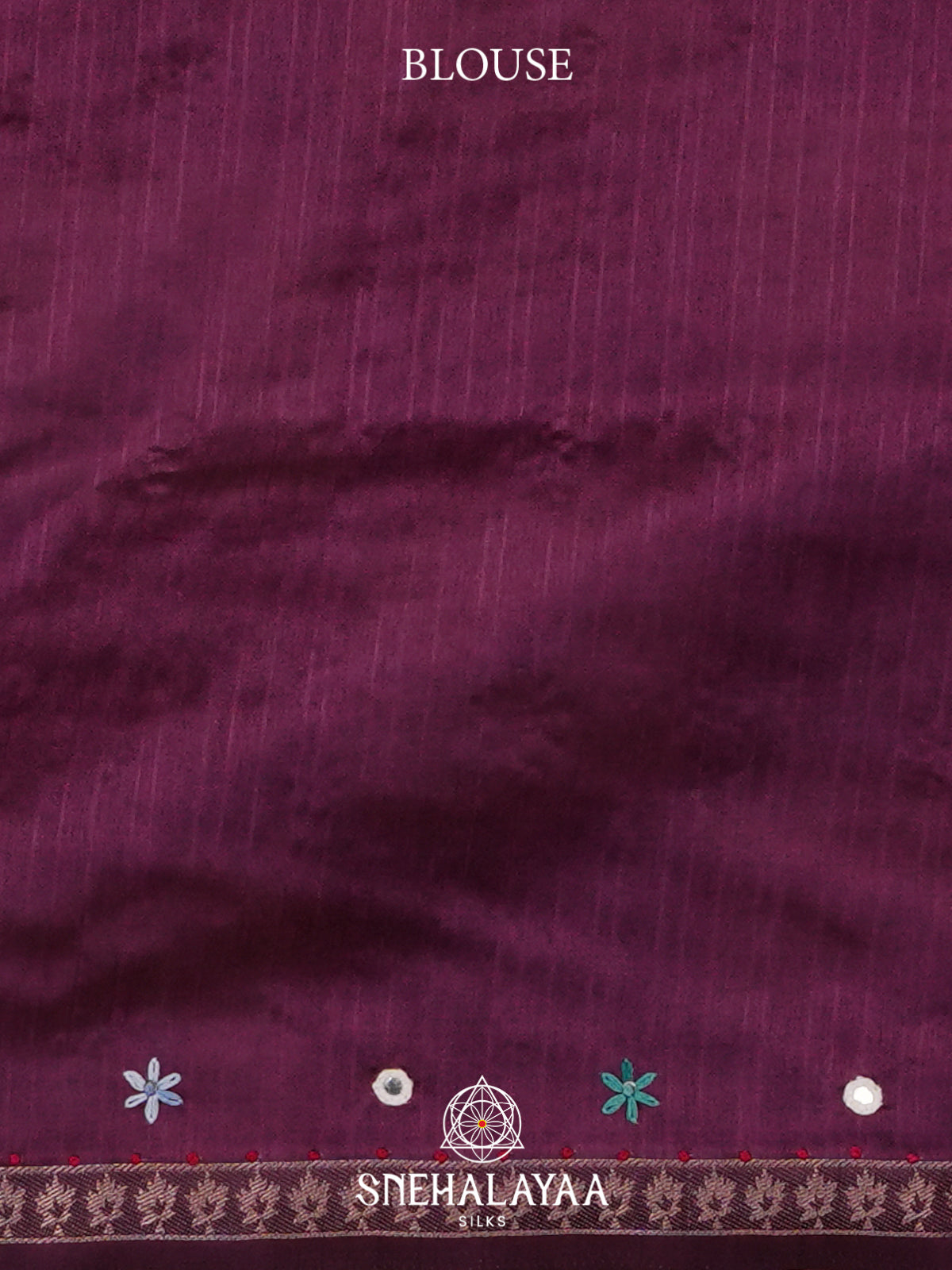 Beige with Purple Checked  Tussar Saree