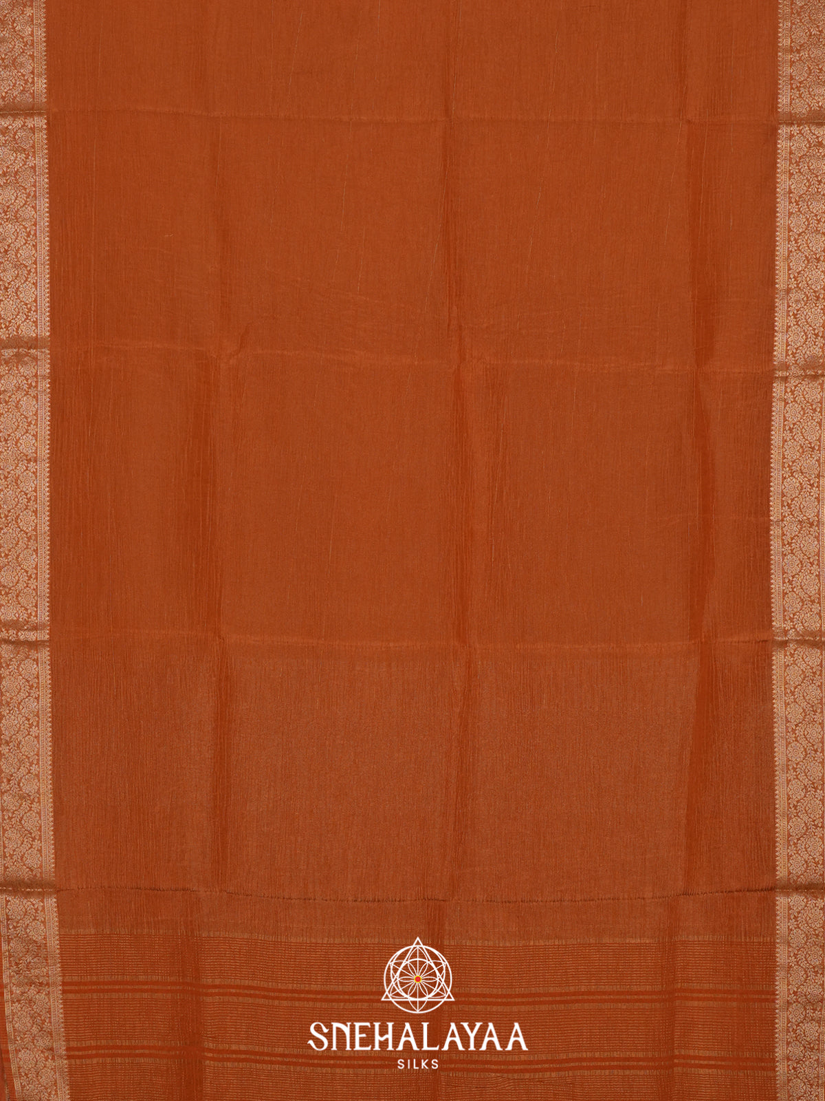 Brown Crushed Saree