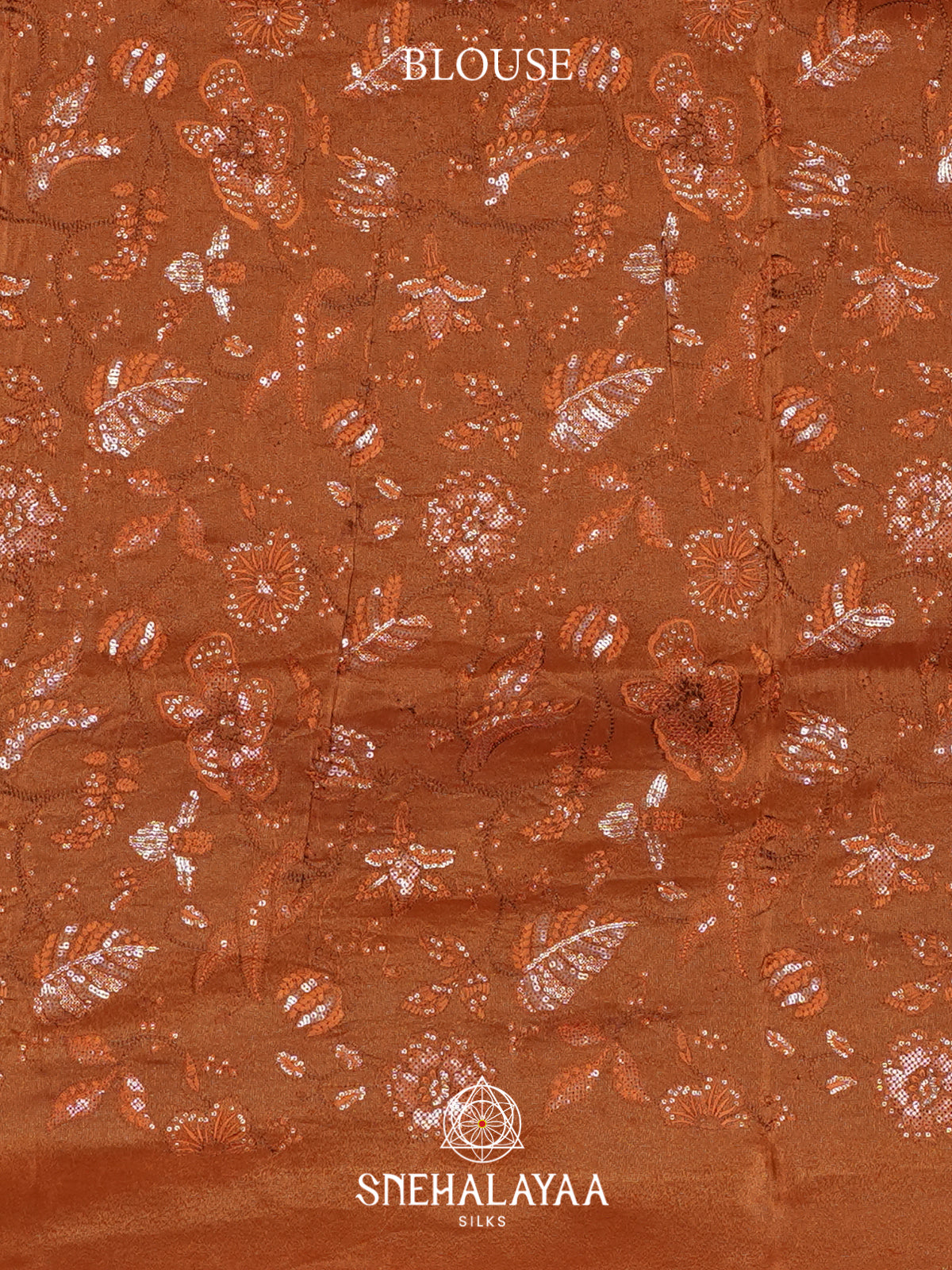 Brown Crushed Saree