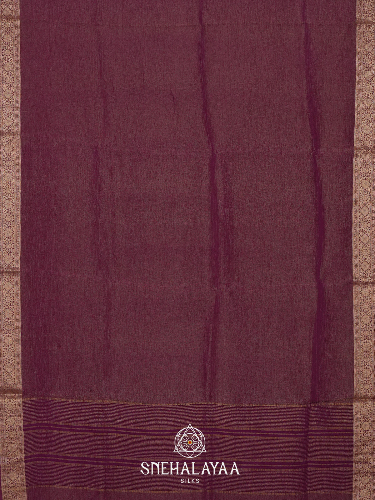 Wine  Crushed Saree