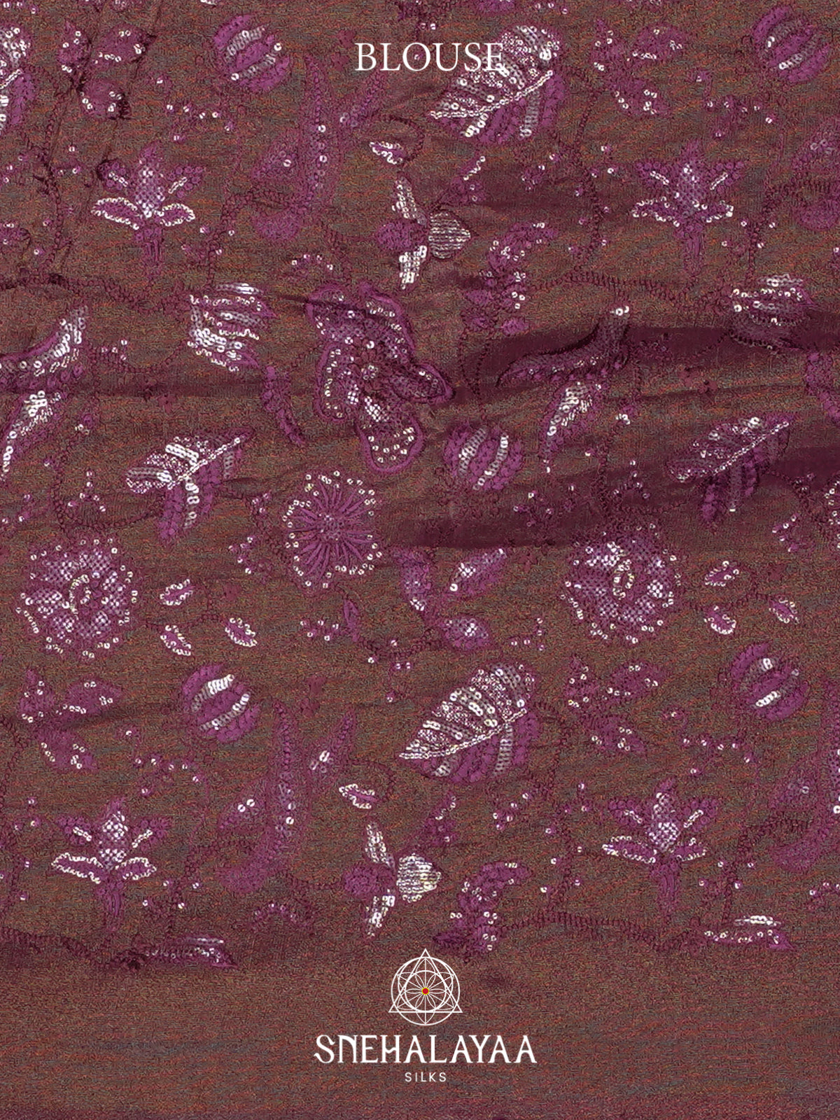 Wine  Crushed Saree