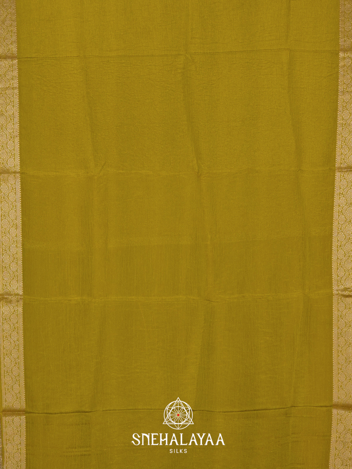 Mehendi Green Crushed Saree