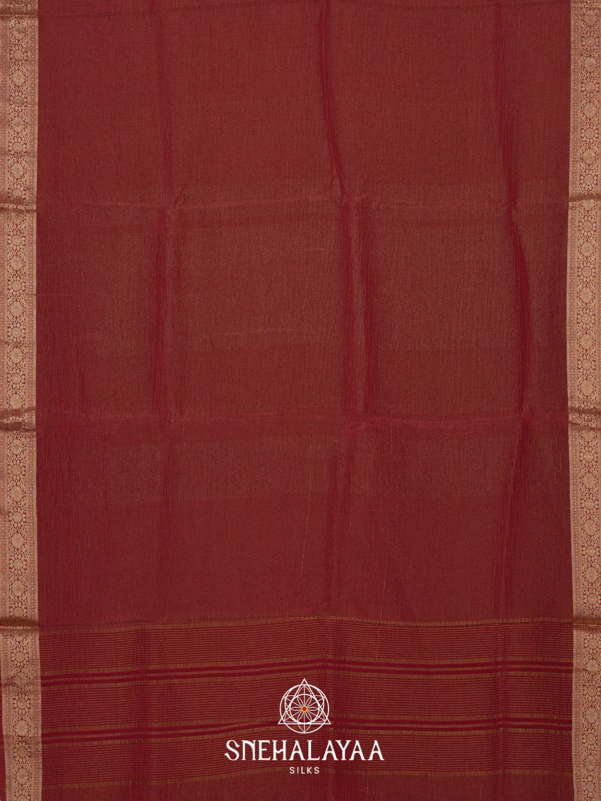 Maroon Crushed Saree