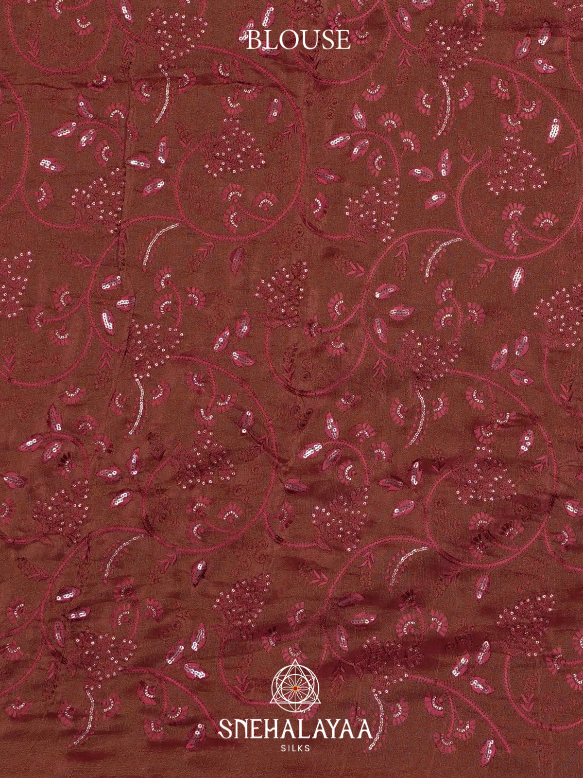 Maroon Crushed Saree