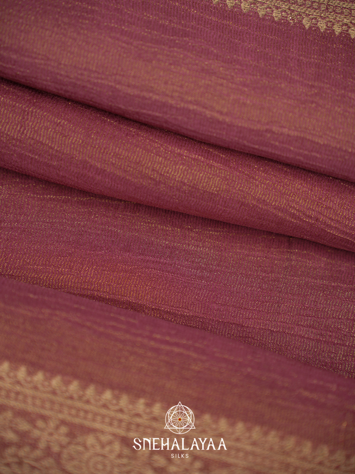 Pink Crushed Saree