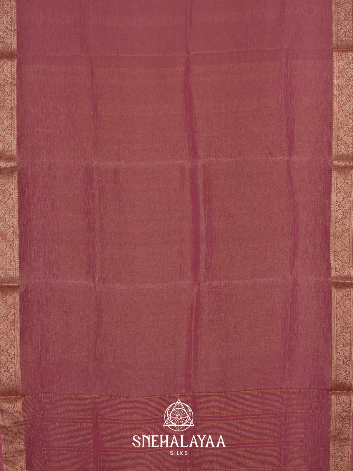 Pink Crushed Saree