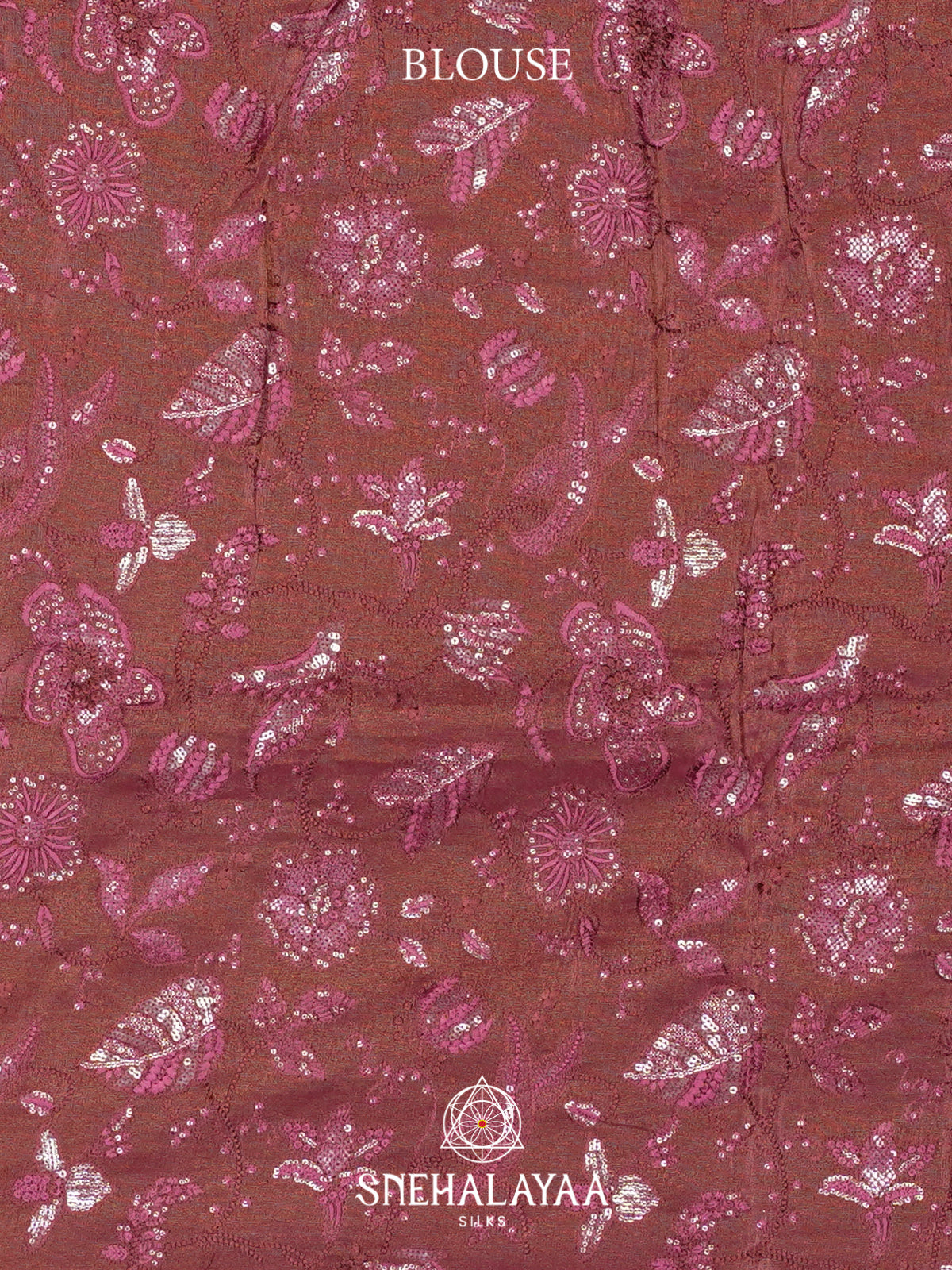 Pink Crushed Saree