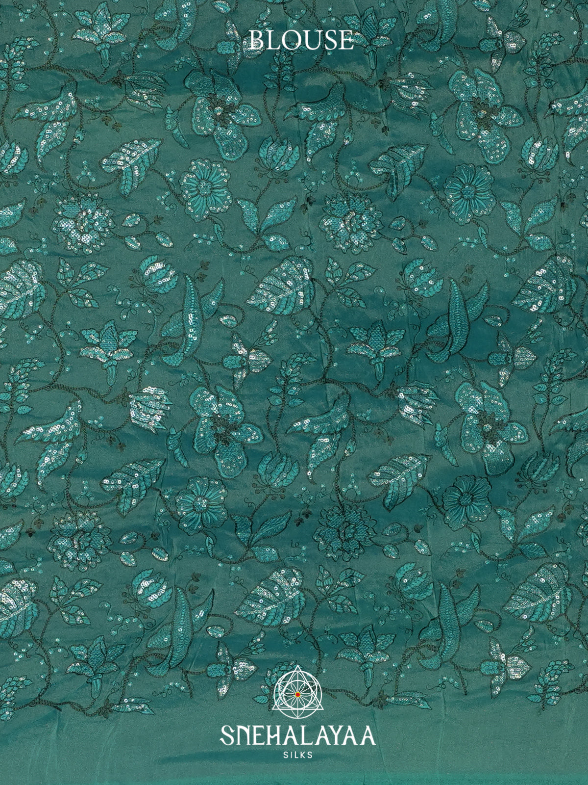 Sea Green Crushed Saree