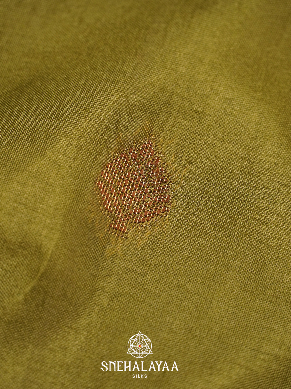 Olive Green Tussar Saree