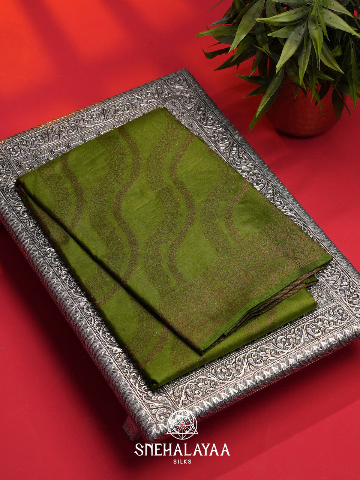 Green Tussar Saree