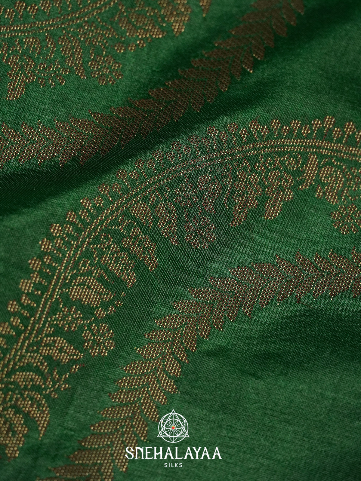 Bottle Green Tussar Saree
