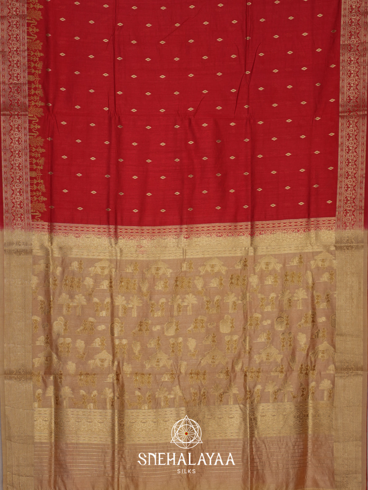 Red Raw Silk Saree