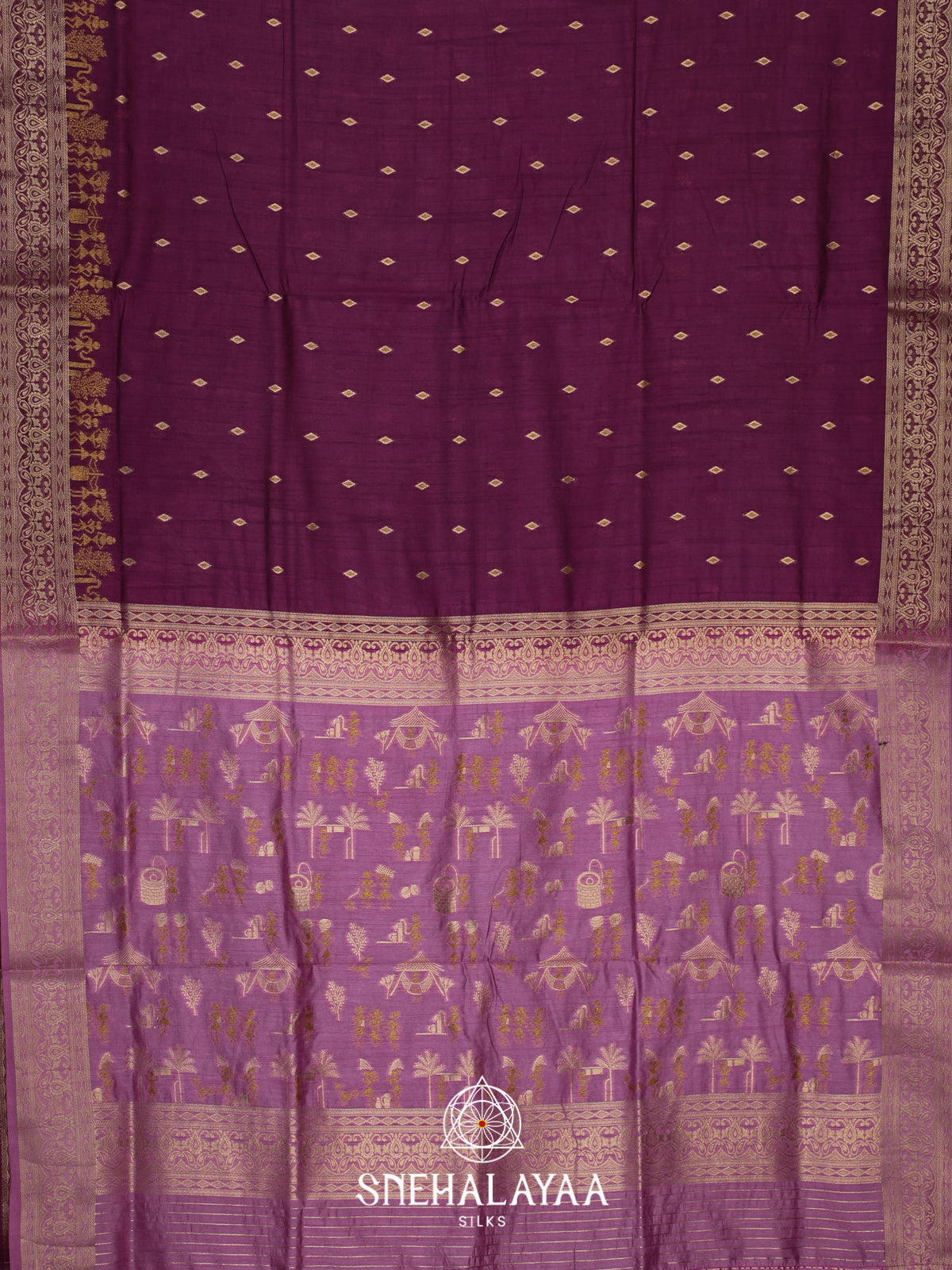 Purple Raw Silk Saree